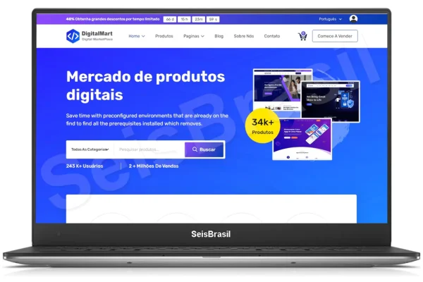 Marketplace para Produtos Digitais em Php home 2